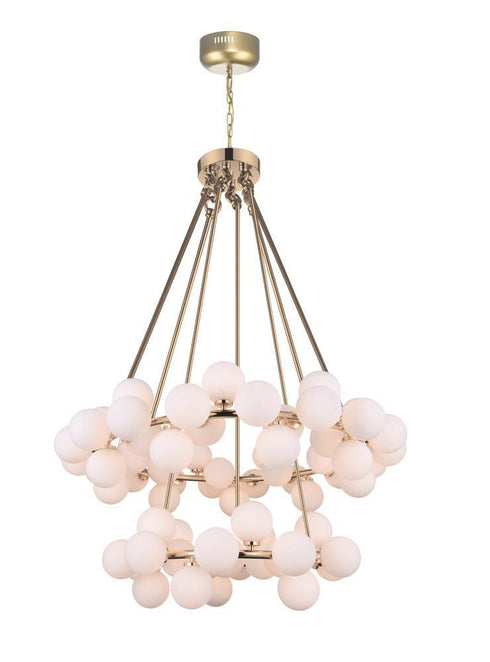 CWI Lighting Arya 70 Light Chandelier With Satin Gold Finish Model: 1020P39-70-602