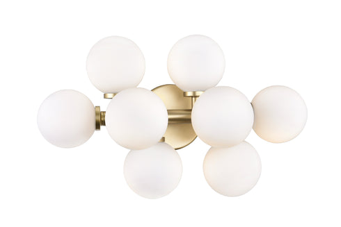 CWI Lighting Arya 8 Light Wall Sconce With Satin Gold Finish Model: 1020W18-8-602