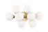CWI Lighting Arya 8 Light Wall Sconce With Satin Gold Finish Model: 1020W18-8-602