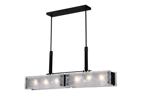 CWI Lighting Assunta 6 Light Chandelier With Black Finish Model: 9973P45-6-101
