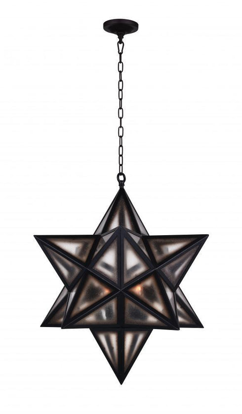 CWI Lighting Astoria 3 Light Pendant With Black Finish Model: 9708P20-3-101