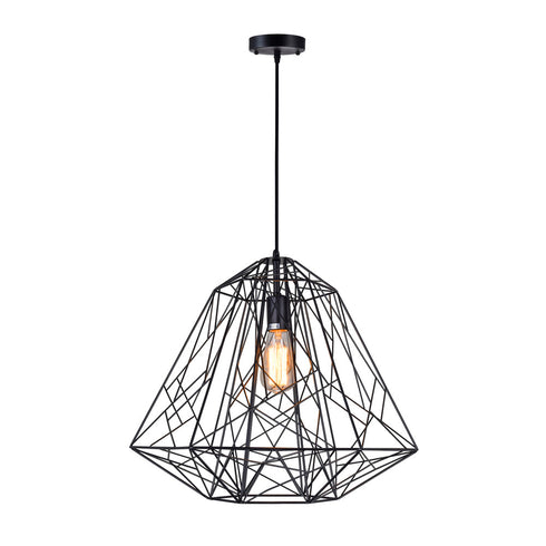 CWI Lighting Bagheera 1 Light Down Pendant With Black Finish Model: 9625P20-1-101