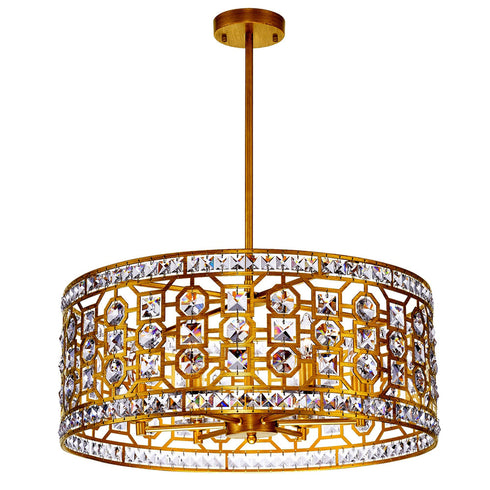 CWI Lighting Belinda 6 Light Chandelier With Brushed Brown Model: 1026P23-6-700