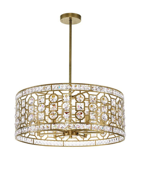 CWI Lighting Belinda 6 Light Chandelier With Champagne Finish Model: 1026P23-6-193