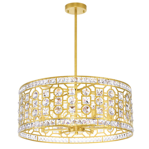 CWI Lighting Belinda 6 Light Chandelier With Champagne Finish Model: 1026P23-6-193