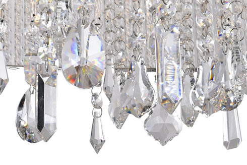 CWI Lighting Benson 5 Light Drum Shade Chandelier With Chrome Model: 5562P26C-O CLEAR