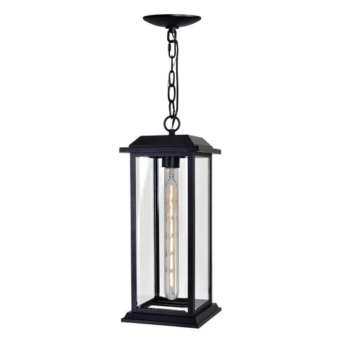 CWI Lighting Blackbridge 1 Light Outdoor Black Pendant Model: 0409P6-1-101