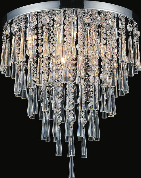 CWI Lighting Blissful 8 Light Drum Shade Flush Mount With Chrome Model: 5524C20C