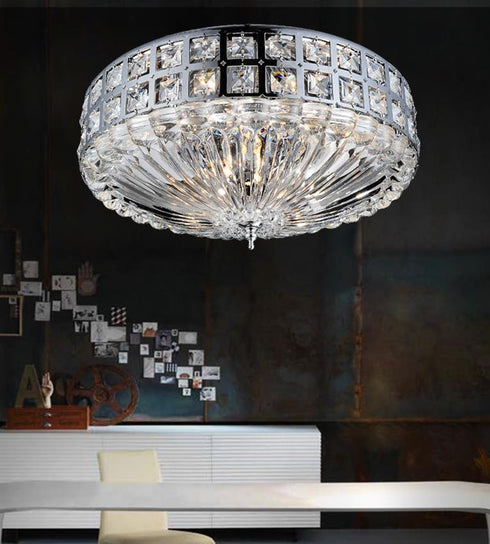 CWI Lighting Bloome 6 Light Bowl Flush Mount With Chrome Finish Model: 5039C17C
