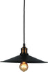 CWI Lighting Brave 1 Light Down Mini Pendant With Black Finish Model: 9605P13-1-101