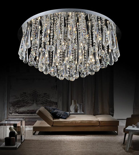 CWI Lighting Brianna 12 Light Flush Mount With Chrome Finish Model: 5035C24C-R