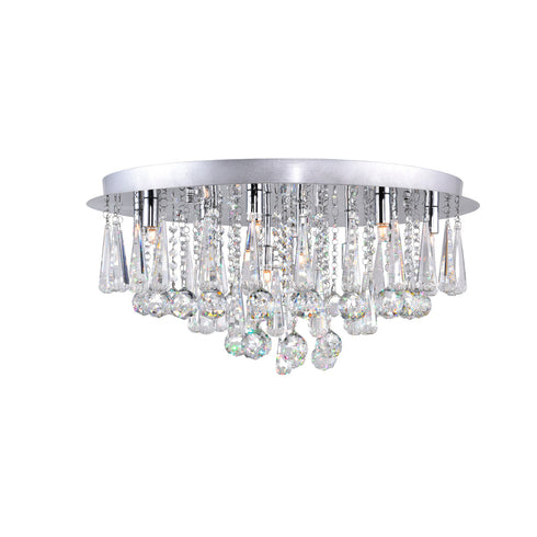 CWI Lighting Brianna 12 Light Flush Mount With Chrome Finish Model: 5035C24C-R