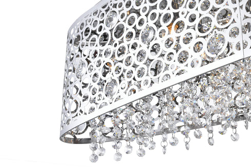 CWI Lighting Bubbles 16 Light Drum Shade Chandelier With Chrome Model: 5536P46ST-O