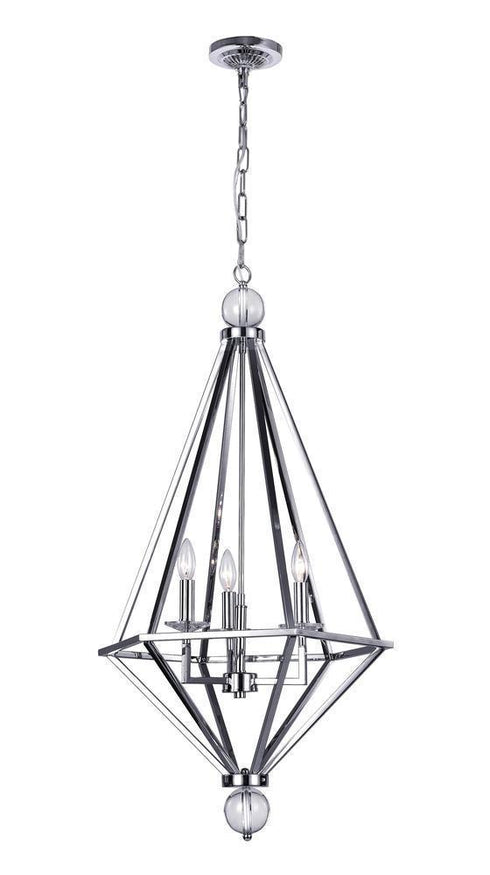 CWI Lighting Calista 3 Light Chandelier With Chrome Finish Model: 1027P20-3-601