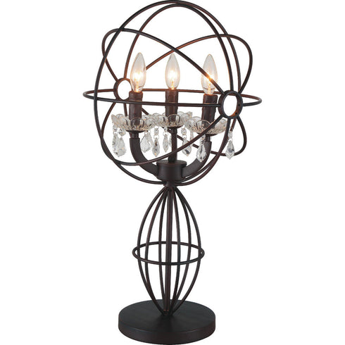CWI Lighting Campechia 3 Light Table Lamp With Brown Finish Model: 5465T14DB-3