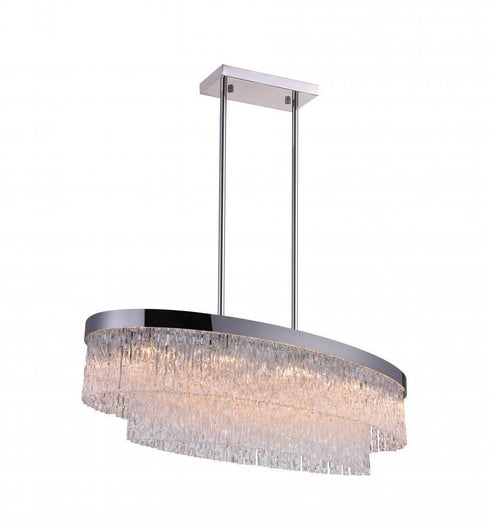 CWI Lighting Carlotta 10 Light Island Chandelier With Chrome Finish Model: 5695P45-10-601-O