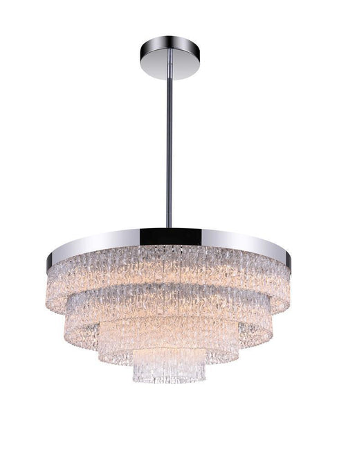 CWI Lighting Carlotta 9 Light Down Chandelier With Chrome Finish Model: 5695P25-9-601
