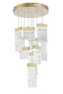 CWI Lighting Carolina LED Chandelier With Gold Leaf Finish Model: 1090P20-10-620