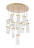 CWI Lighting Carolina LED Chandelier With Gold Leaf Finish Model: 1090P32-16-620