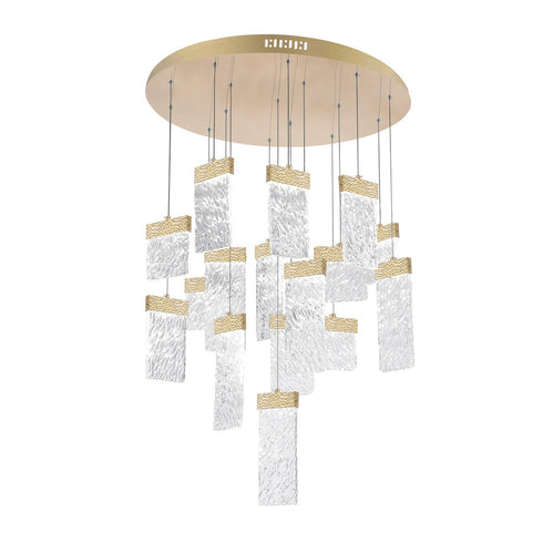 CWI Lighting Carolina LED Chandelier With Gold Leaf Finish Model: 1090P32-16-620