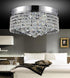 CWI Lighting Cascade 6 Light Drum Shade Flush Mount With Chrome Model: 5424C14C