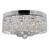 CWI Lighting Cascade 6 Light Drum Shade Flush Mount With Chrome Model: 5424C14C