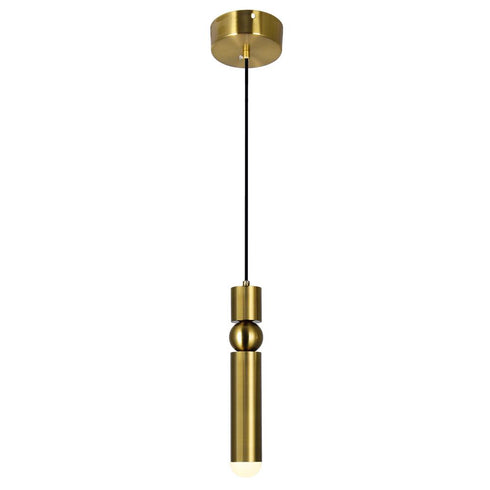CWI Lighting Chime LED Mini Pendant With Brass Finish Model: 1225P5-1-625