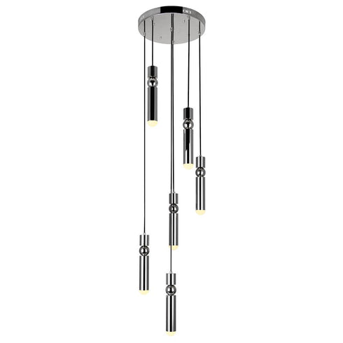 CWI Lighting Chime LED Pendant With Polished Nickel Finish Model: 1225P16-6-613
