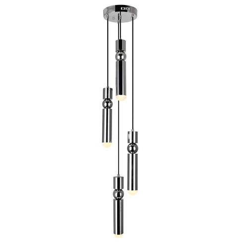 CWI Lighting Chime LED Pendant With Polished Nickel Finish Model: 1225P9-4-613