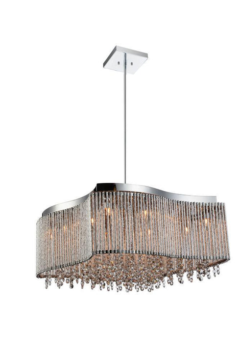 CWI Lighting Claire 12 Light Drum Shade Chandelier With Chrome Model: 5535P20C-RB