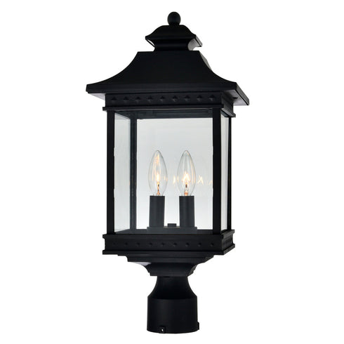CWI Lighting Cleveland 2 Light Black Outdoor Lantern Head Model: 0416PT9-2-101