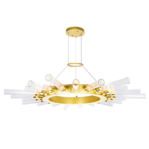 CWI Lighting Collar 21 Light Chandelier With Satin Gold Finish Model: 1121P38-21-602