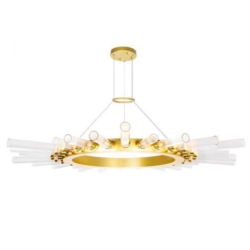 CWI Lighting Collar 28 Light Chandelier With Satin Gold Finish Model: 1121P48-28-602