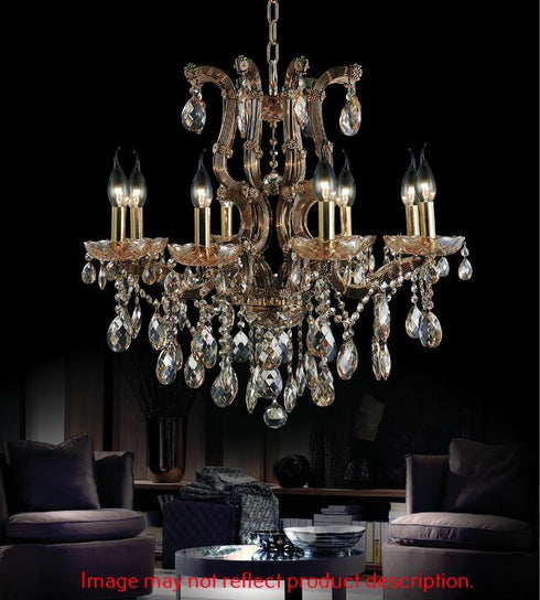 CWI Lighting Colossal 8 Light Up Chandelier With Chrome Finish Model: 8312P28C-8 (SMOKE)