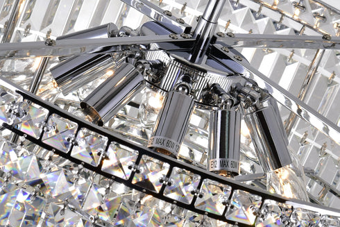 CWI Lighting Colosseum 10 Light Down Chandelier With Chrome Finish Model: 8006P24C-R