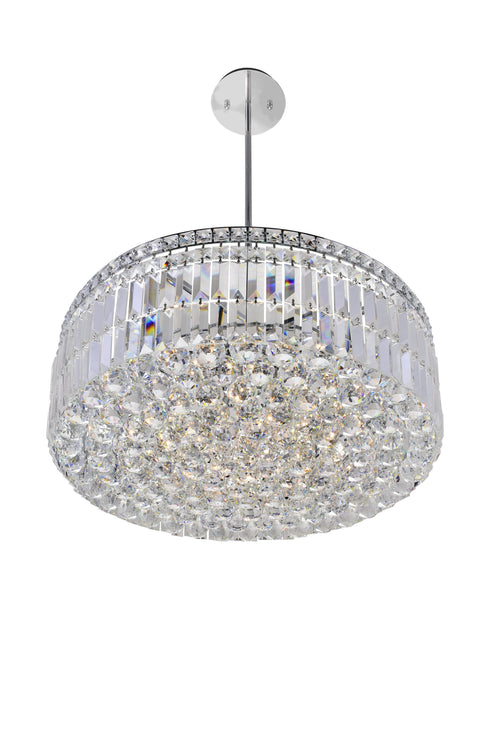 CWI Lighting Colosseum 10 Light Down Chandelier With Chrome Finish Model: 8006P24C-R