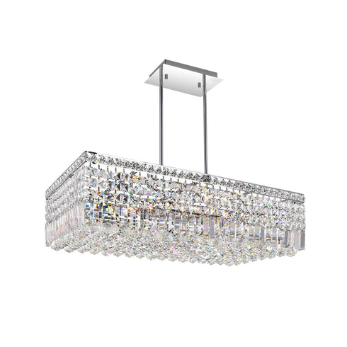 CWI Lighting Colosseum 10 Light Down Chandelier With Chrome Finish Model: 8030P30C-RC