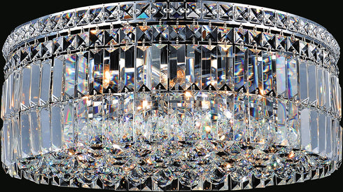 CWI Lighting Colosseum 5 Light Flush Mount With Chrome Finish Model: 8005C16C-R