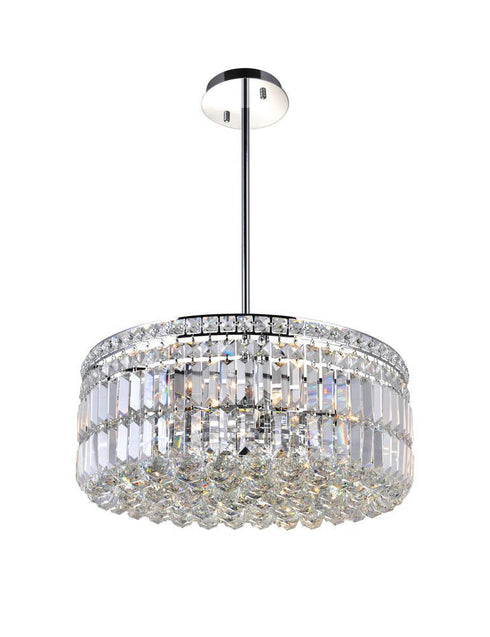 CWI Lighting Colosseum 8 Light Down Chandelier With Chrome Finish Model: 8006P20C-R