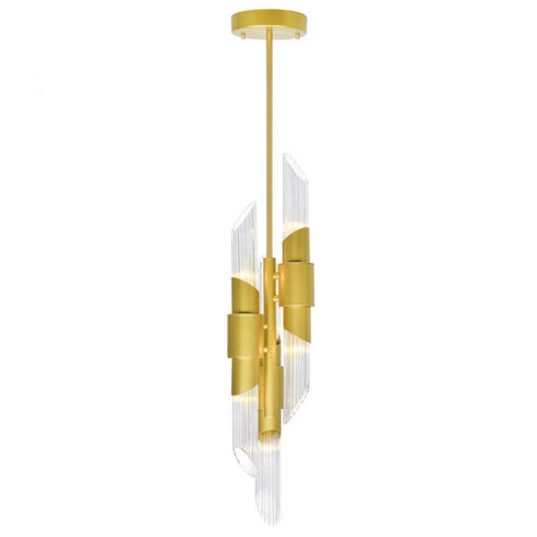 CWI Lighting Croissant 16 Light Pendant With Satin Gold Finish Model: 1269P7-6-602