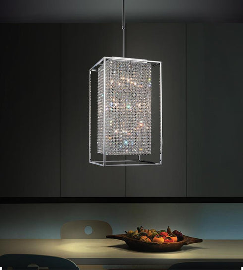 CWI Lighting Cube 11 Light Chandelier With Chrome Finish Model: QS8381P14C-RC