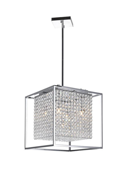 CWI Lighting Cube 5 Light Chandelier With Chrome Finish Model: QS8381P14C-S