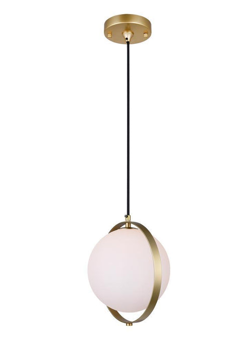 CWI Lighting Da Vinci 1 Light Mini Pendant With Brass Finish Model: 1153P10-1-169