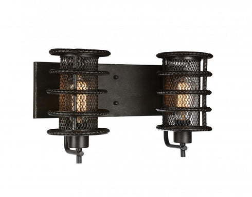CWI Lighting Darya 2 Light Wall Sconce With Brown Finish Model: 9700W16-2-197