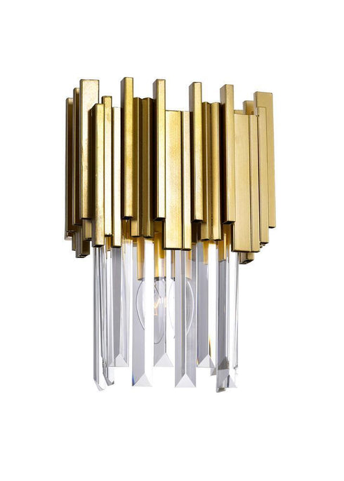 CWI Lighting Deco 1 Light Wall Light With Medallion Gold Finish Model: 1112W8-1-169