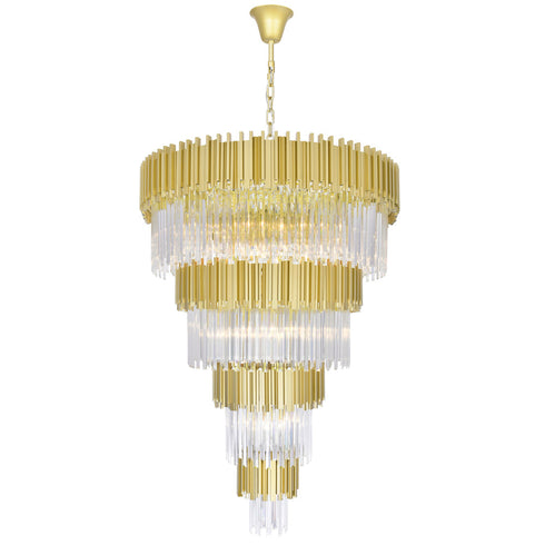 CWI Lighting Deco 34 Light Down Chandelier With Medallion Model: 1112P40-34-169