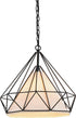 CWI Lighting Diamond 1 Light Down Pendant With Black Finish Model: 9600P18-1-101