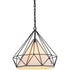 CWI Lighting Diamond 1 Light Down Pendant With Black Finish Model: 9600P18-1-101