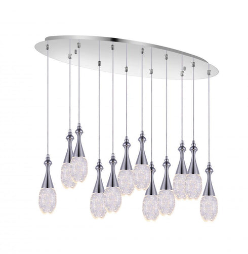 CWI Lighting Dior LED Multi Point Pendant With Chrome Finish Model: 5110P34C-O