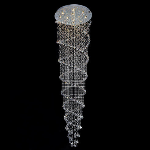 CWI Lighting Double Spiral 12 Light Flush Mount With Chrome Finish Model: 6606C32C